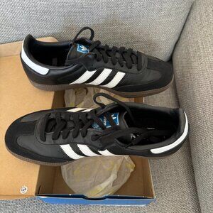 ADIDAS-SAMBA OG US11/UK9.5 black and white leather sneakers.